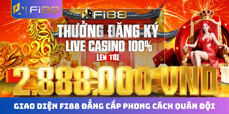 Giao diện FI88 đẳng cấp phong cách quân đội