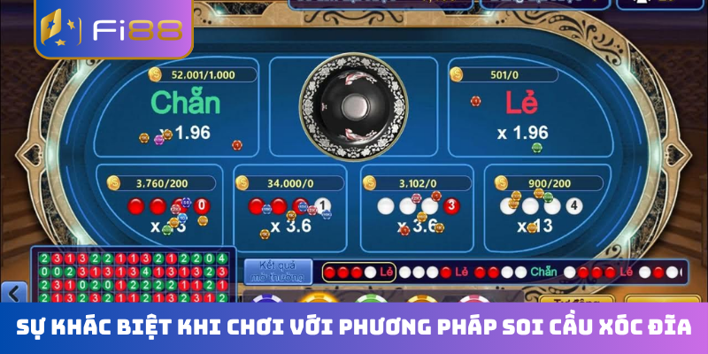 Sự khác biệt khi chơi với phương pháp soi cầu Xóc Đĩa
